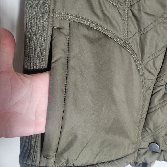 Prana Fleece Sherpa Lined Quilted Vest Women's Large L Green Outdoor Gorpcore - Picture 8 of 13